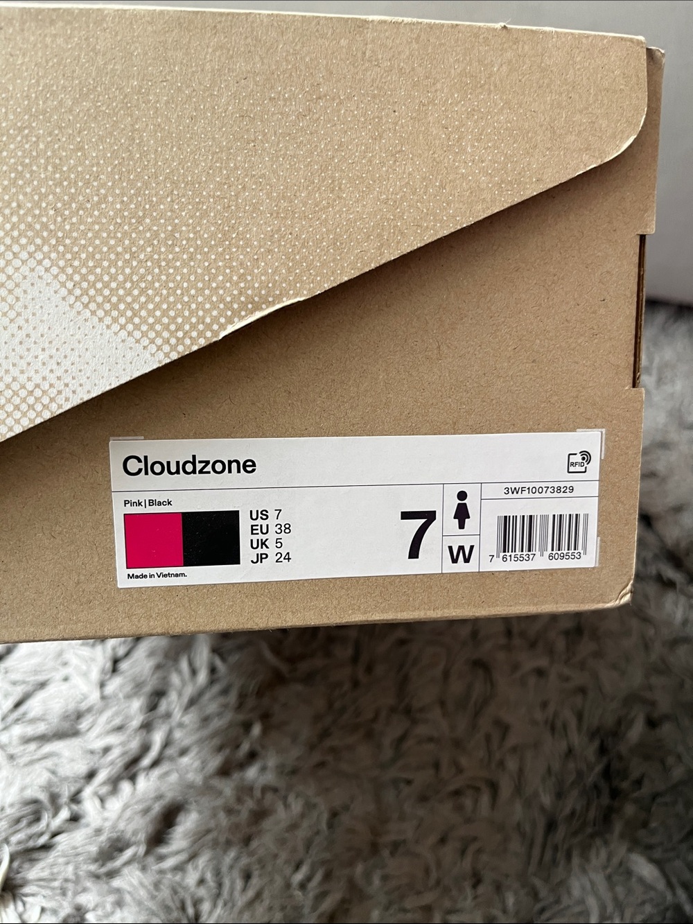 On running sneakers. Cloudzone. Pink. Black. US womens size 7. New in box. - Picture 6 of 7